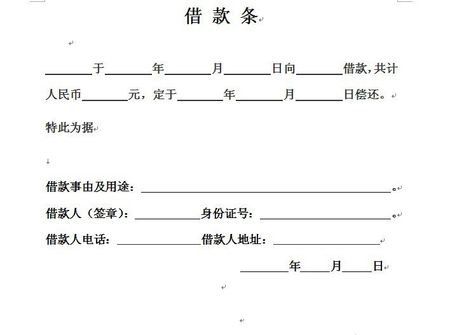 好会计软件：借条填写要求